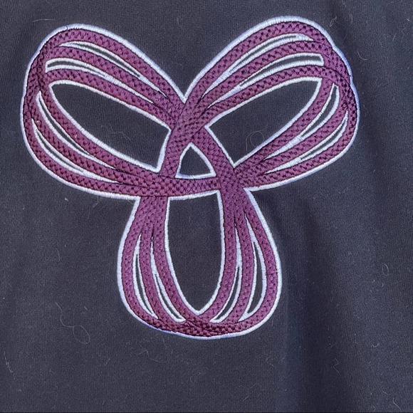 TNA Aritzia Sweater Adult Medium Black Purple Baltic Spiro Embroidered Hoodie - Picture 3 of 7